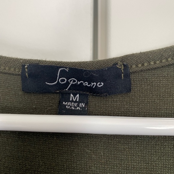 SOPRANO olive green peplum tank top - Picture 3 of 3